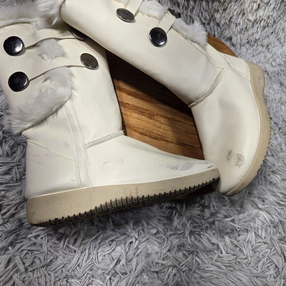 Womens Size 6 Retro Cutesy Comfortable Wear Mid Calf Gray Fall/Winter Boots - Picture 5 of 8